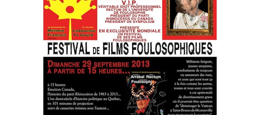 Image:Rhinocéros, Arrabal & Masturbation : Festival du film foulosophique